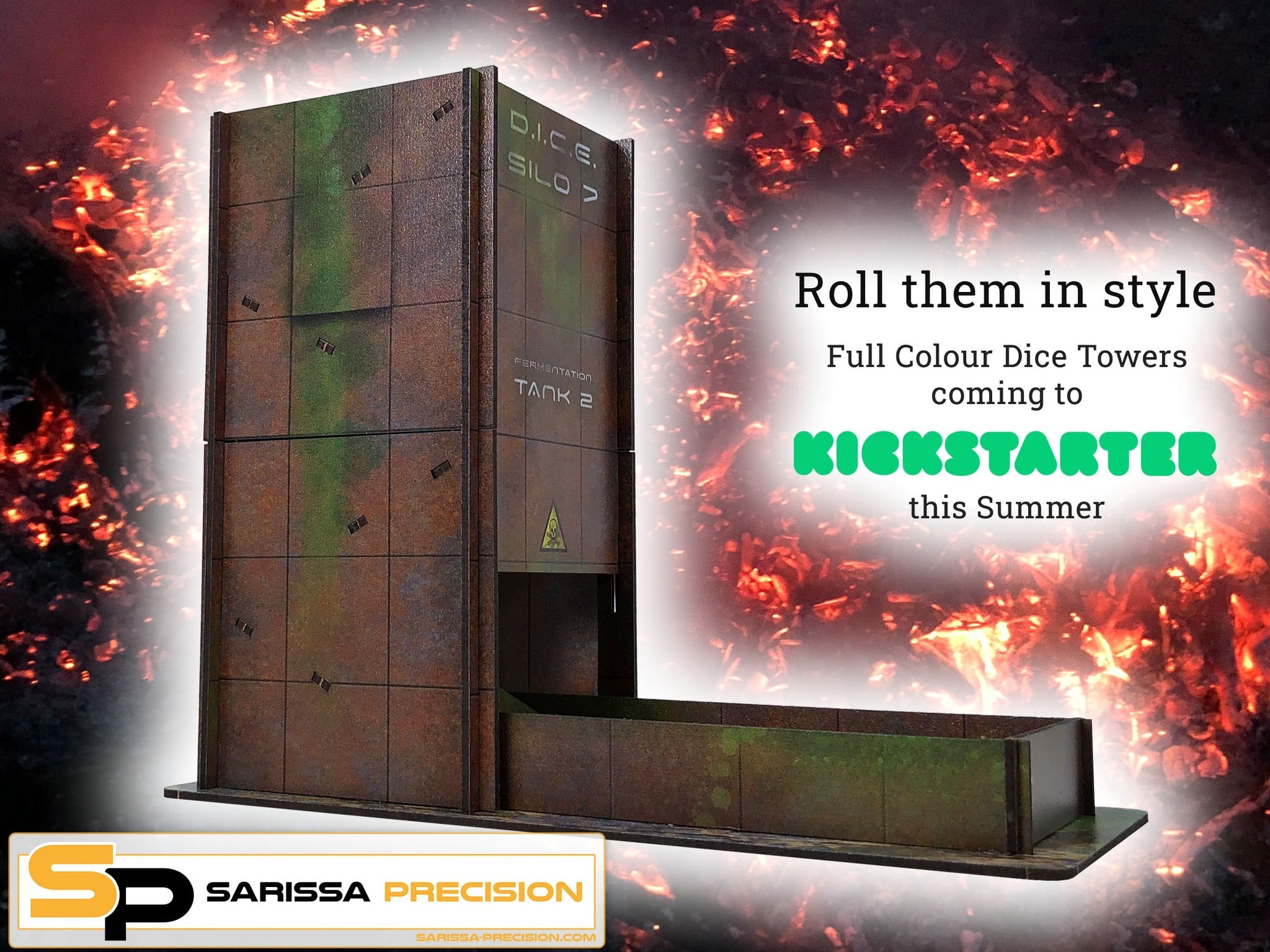 Full colour dice tower Kickstarter
