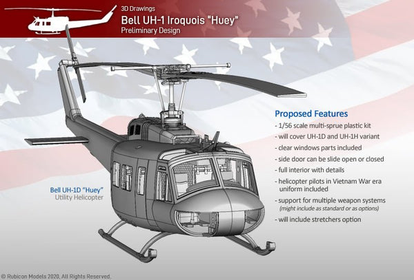 1/56 plastic Bell UH1 Iroquois - Karwansaray Publishers