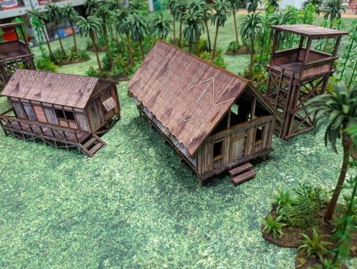 28mm colour MDF Jungle buildings - Karwansaray Publishers