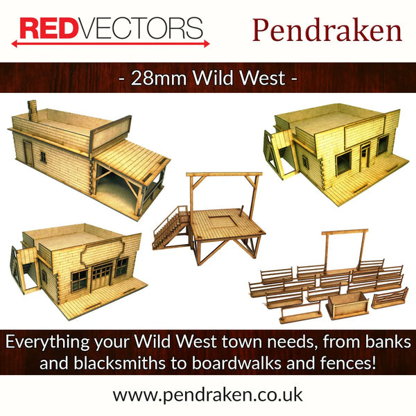 28mm Wild West buildings - Karwansaray Publishers