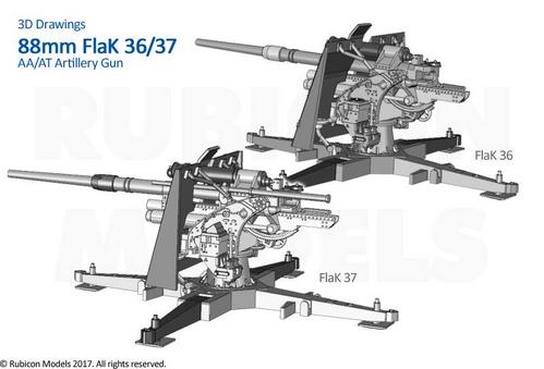 Plastic 1/56 &#8217;88mm FLAK Gun - Karwansaray Publishers