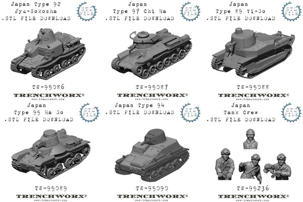 Tank STLs add on for WW2 Japanese KS - Karwansaray Publishers