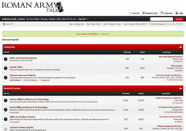 The new RomanArmyTalk forum - Karwansaray Publishers