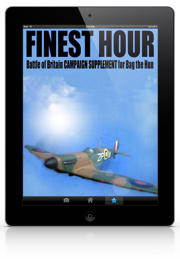 TooFatLardies Digital wargames rules Finest Hour - supplement for Bag the Hun (PDF)